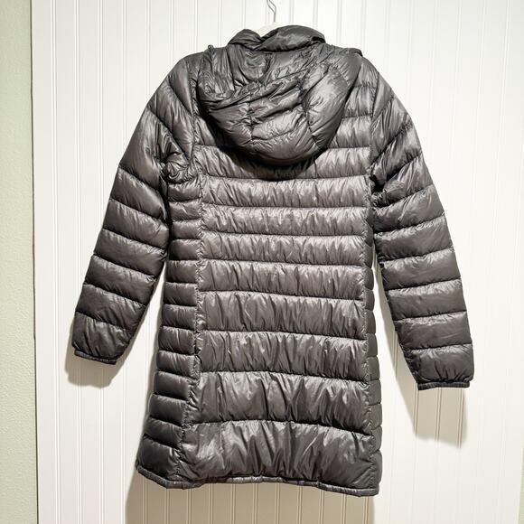 Uniqlo Gray Premium Down Ultra Light Long Coat Size Large - Picture 5 of 7